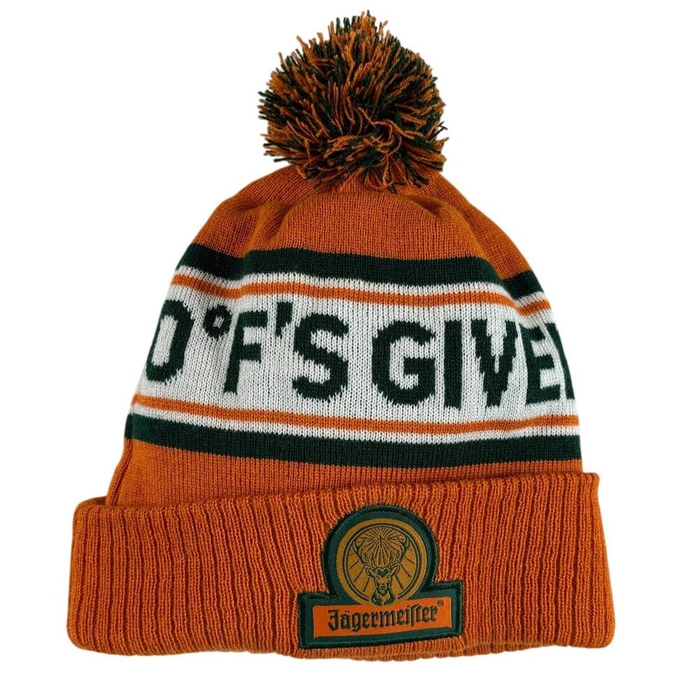 *NWOT* Jagermeister Men's Beanie-Orange/Green/White
